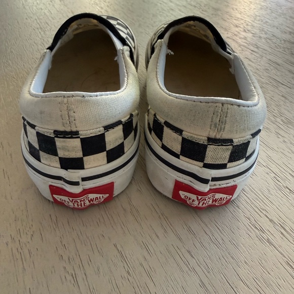 Vans Kids Black and White Checkered Sneakers - Picture 4 of 5